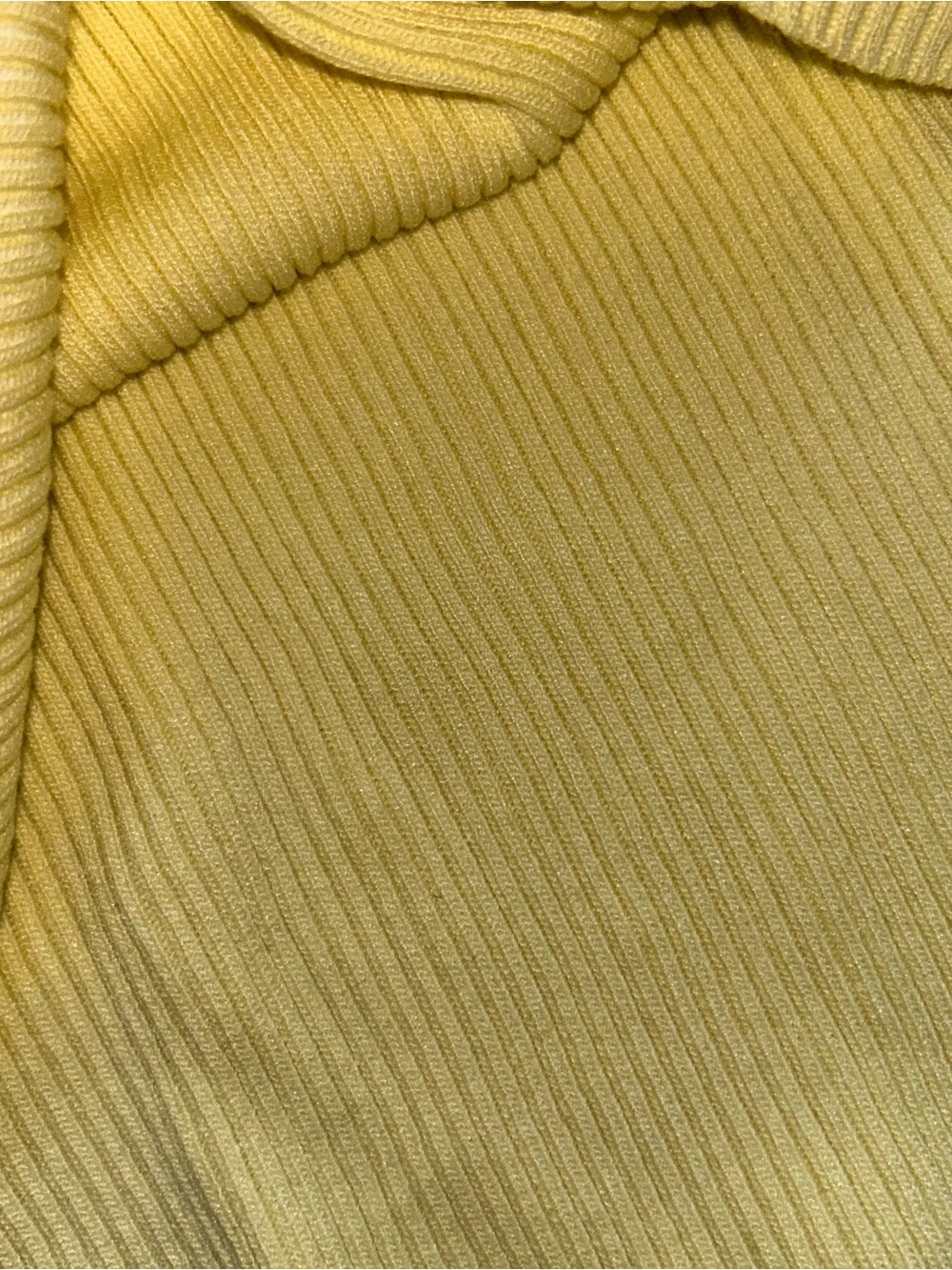 Zara Butter Yellow Halter Ribbed Knit A-Line Dress - Picture 5 of 8